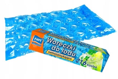 RAVI - Zelfsluitende IJsblokzakjes - 216 stuks - LDPE - Blauw