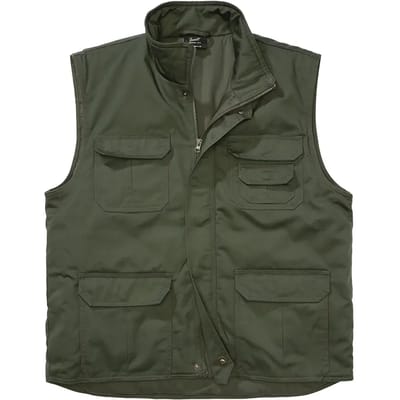 Brandit - Safari Mouwloos jacket - L - Olijfgroen