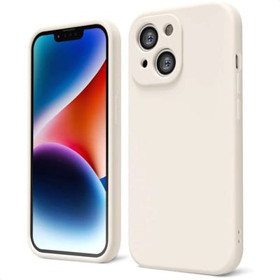 Hoesje met Camera Bescherming Geschikt voor Apple iPhone 14 | Back Cover | Dun | Flexibel TPU | Beige