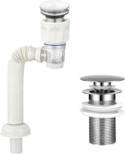 Afvoergarnituur Wasbak - Sifon Set - Frisse Ruimte Creëren - Dubbel Anti-verstopping - 300-1000mm Uittrekbaar - Wit