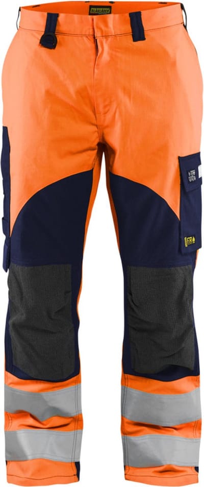 Blaklader Multinorm inherent werkbroek 1588-1513 - High Vis Oranje/Marineblauw - C44