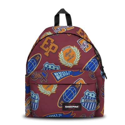EASTPAK schoolrugzak rugzak met laptopvak Padded Pak'r 24L Clash Burgundy wijnrood