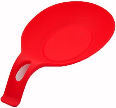 Waledano® Keukenlepelhouder - Houd Uw Aanrecht Schoon - Siliconen Lepelhouder - Kooklepelhouder - Plank Voor Lepel - Keuken Organizers - Rood