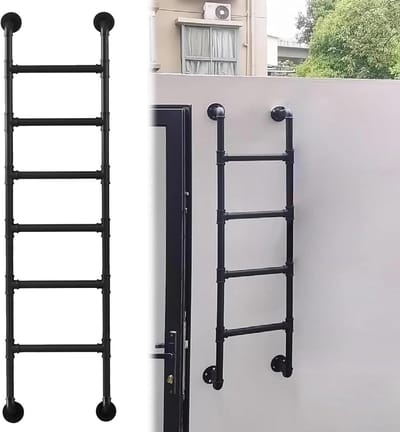Uitgangsladder - Stapelbed ladder - Veilige toegang creëren - Stevig smeedijzer - 160cm hoogte - Zwart