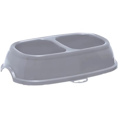 Dubbele anti-slip plastic voerbak voor honden Zolux
