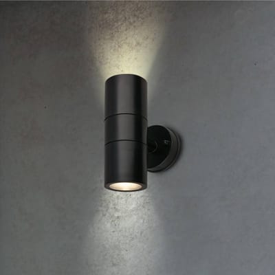 BRILONER - LED Wandlamp buiten - buitenverlichting - IP54 - verwisselbare gloeilampen - 16 x 7,5 x 11 cm - Zwart