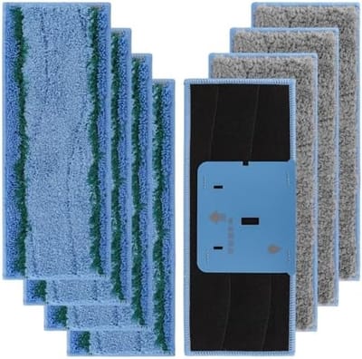 8 stuks wasbare dweildoeken geschikt voor iRobot Braava M6-serie, herbruikbare dweilpads voor i Robot Braava Jet M6134 (M6-Mixed 8 stuks)