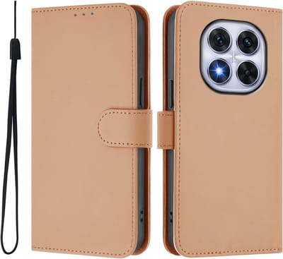 Coverup Hoesje - Geschikt voor Xiaomi Redmi Note 14 Pro 5G / Pro+ / Poco X7 Hoesje - Coverup Book Case - Beige