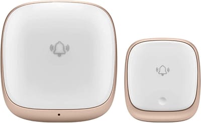 Deurbel Draadloos - Gouden Deurbel - Huis Beveiligen - Zonder Batterij - 120m Bereik - Goud
