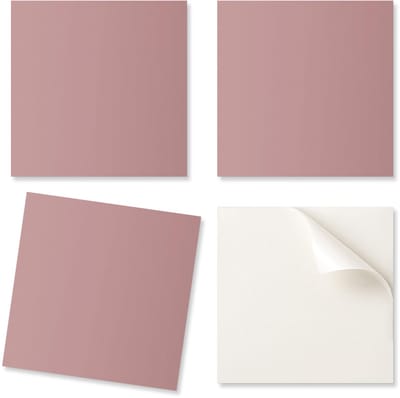 Set vinyltegels met een motief voor de slaapkamer, roze kleur, 20x20x20 cm
