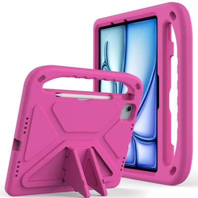 Coverup Tablethoes geschikt voor iPad Air 11 (2024/2025/2026) / Pro 11 (2024/2025) Hoesje - ShockProof Kids Case - Roze
