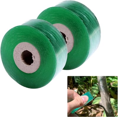 Transparante elastische entband, 2 cm breed, zelfklevend, voor tuinieren, boomkwekerij, planten, bloemen (groen)