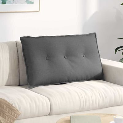 vidaXL - Rugkussen - Donkergrijs - 200 - x - 19 - x - 50 - cm - Stof