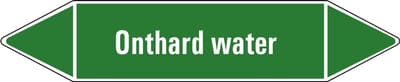 Onthard water leidingmarkering op vel 179 x 37 mm - 5 per vel