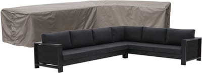Raffles Covers beschermhoes loungeset / hoekbank (L-vorm) - 275 x 355 H: 70 cm - RHS355275right - Hoes voor hoekbank met ongelijke zijden - Lange zijde rechts (vanaf zitpositie)