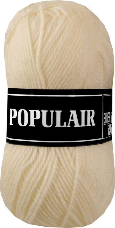 Beijer BV Populair acryl garen - ecru (07) - pendikte 3,5 a 4 - 1 bol