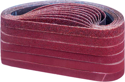 Schuurband 13 x 457 mm - Schuurbandenset (10 schuurbanden - korrelgrootte 40/60/80/120/180/240) - Geschikt voor bandschuurmachine - Geschikt voor Black & Decker elektrische vijlcompatibel (60-delige set).