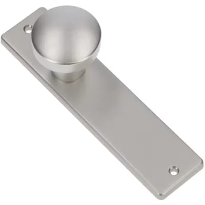 Ami Deurkruk Op Schild Knop Recht - Aluminium - Blind - Schild 178x43 Mm