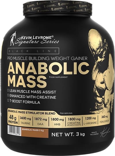 Kevin Levrone - Anabolic Mass - Mass Gainer met Creatine, DAA, Taurine, Fenugreek - Weight Gainer - 3000g - Snikers