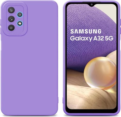 Cadorabo Hoesje geschikt voor Samsung Galaxy A32 5G in FLUID LICHT PAARS - Beschermhoes gemaakt van flexibel TPU silicone Cover Fluid Case