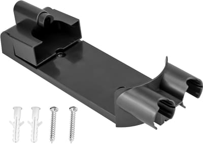 Stofzuiger Wandhouder - Reserveonderdeel Oplader - Accessoires Opbergen - Vaste Kunststof Constructie - 15 x 6 cm - Zwart