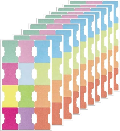 Set van 120 Zelfklevende Indexlabels, Schrijfbare Papieren Labels, Dubbelzijdige Pagina Markeringen voor Boeken, Documenten en Notitieboeken