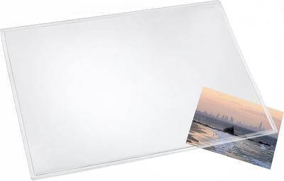 Grote Transparante Bureauonderlegger Glashelder 50x70 cm voor Schrijfcomfort