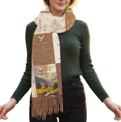 Gebedssjaal Dames - Spirituele Sjaal - Meditatie en Gebed - Ademend Katoen - 70x180cm - Multicolor