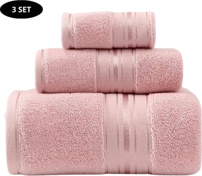 Livano Handdoeken Set - Hotelkwaliteit - Handdoek - Towel - Roze - 3 Stuks