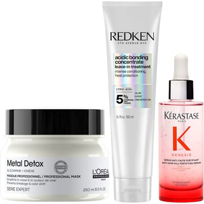 L'Oreal Metal Detox Mask 250ml + Redken ABC Leave-In 150ml + Kérastase Genesis Serum 90ml