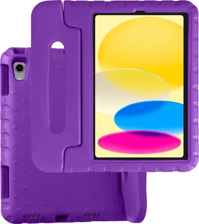 Hoesje Geschikt voor Apple iPad 10 (2022) - 10.9 inch - 10e Generatie - Kinderhoes Shockproof Bumper - Kidsproof Case - Tablet Hoes - Kinder Hoes Cover - Paars