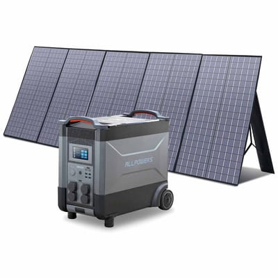 ALLPOWERS R4000-V2 Draagbaar Energiestation 4000W 2880Wh - R4000 + SP037 Zonnepaneel 400W