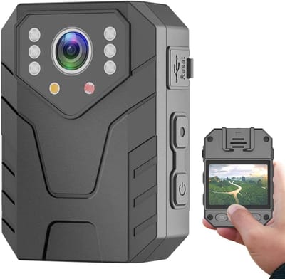Draagbare Camera - Opname Apparaat - Veiligheid Bewaken - Nachtzicht Functie - 78 x 54.8 x 31 mm - Zwart