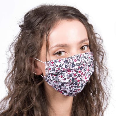 Zomermasker Katoen - Mondkapje Ademend - Dagelijks Gebruik - Wasbaar op 90°C - 1-Laags - Bloemenprint