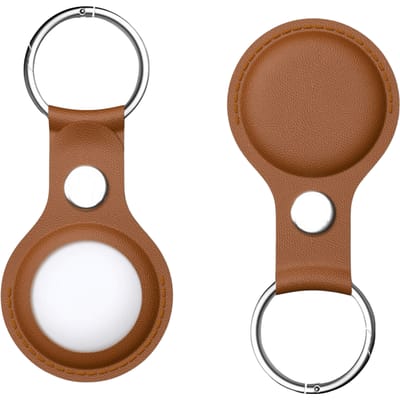Comfycase AirTag Lederen Sleutelhanger Bruin