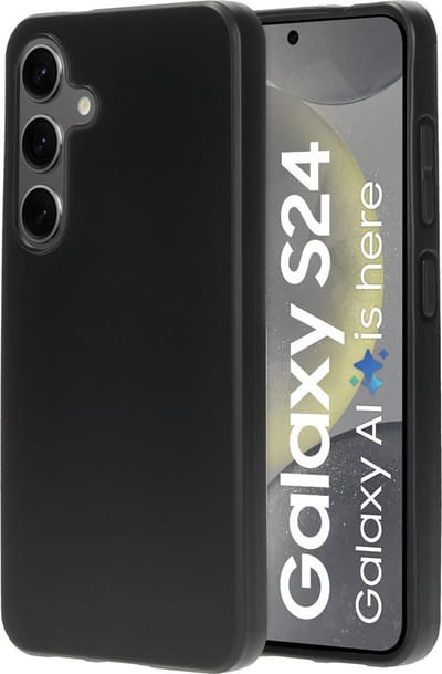 Mobiparts hoesje geschikt voor Samsung Galaxy S24 - Zacht TPU - Schokabsorberend TPU - Grip Coating - Zwart