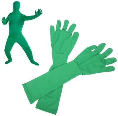 Dailygoods- Handschoenen Chromakey Groen - 2 Stuks - Melkzijde - Flexibel - Duurzaam - Voor Fotografie