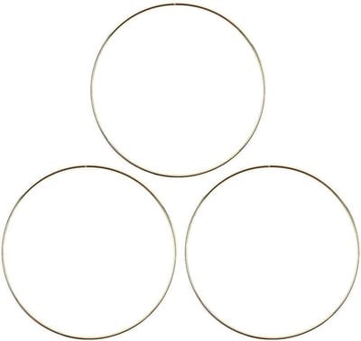 3 Stuks Metalen Ringen voor Knutselen 20 cm Diameter IJzerdraad voor Dromenvangers en Macramé