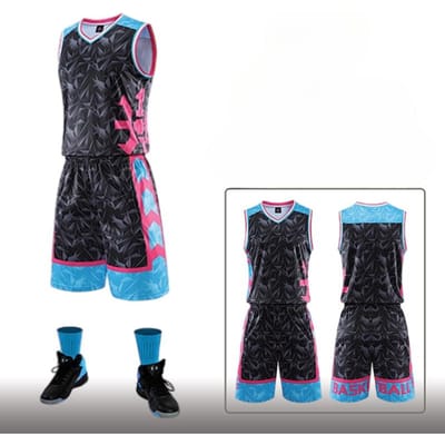 Basketbalpak, trainingskamp voor mannelijke en vrouwelijke middelbare scholieren, wedstrijdshirt, zweetabsorberend voor kinderen XS
