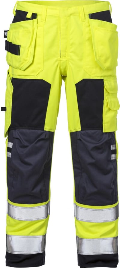 Fristads Flamestat Hi Vis Werkbroek 2075 Aths - Hi-Vis geel/marineblauw - C54