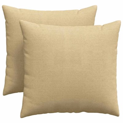 vidaXL - Zitkussens - 2 - pcs - Grijs - Groen - 45 - x - 45 - cm - Corduroy - stof