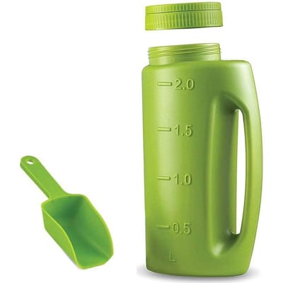 Handgedragen Verstelbare Gieter Meststof Fles Meststof Zoutstrooier Met Schep green