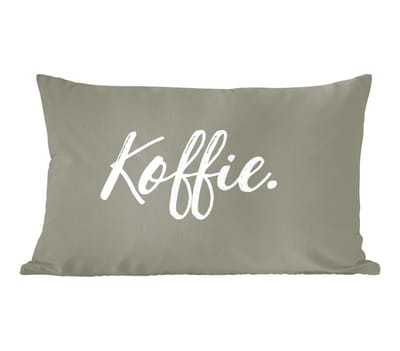 Sierkussens - Kussentjes Woonkamer - 60x40 cm - Spreuken - Koffie - Quotes - Keuken