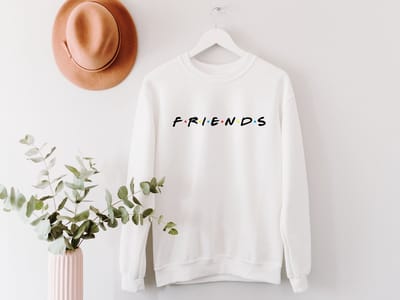 Lykke Friends Sweatshirt | Trui | Friends | Heren - Dames - Unisex |Wit | Maat S