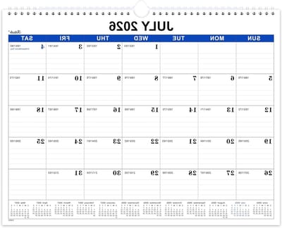 Wandkalender 2024 - Maandkalender Jaarkalender - Tijd Beheren - Grote Schrijfblokken - 38 x 292 cm - Blauw Wit Zwart