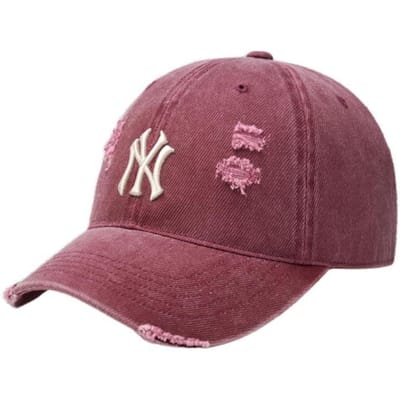 Casquettes de baseball en coton MLB Unisexes Bordeaux Mode 3ACPVV34N-50BDS F bordeaux