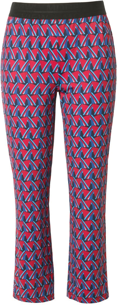 Ulla Popken - Dames - Jersey broek Sienna smalle pijpen elastische tailleband - Robijnrood - Maat 50+