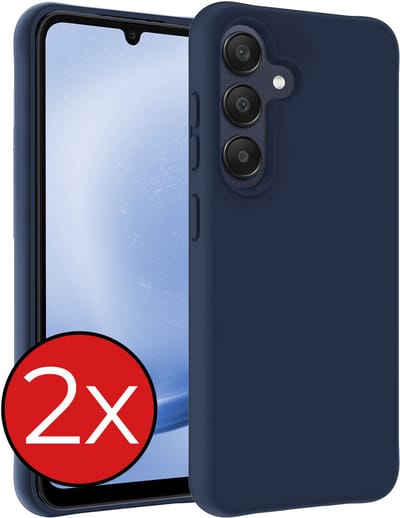 Hoesje - 2 Stuks - Geschikt voor Samsung Galaxy A26 - Sterk & Shockproof - Telefoonhoes - Back Cover - Case Siliconen - Telefoon Hoes - Donkerblauw