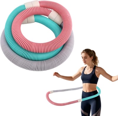 Verzwaarde hoepel met zachte veren, een stil en draagbaar fitnessapparaat, geschikt voor thuisworkouts en vetverbranding voor volwassenen.