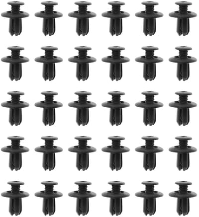 30PCS 8mm Plastic Rivet Panel Clips voor Auto - Push-Type Retainers voor Bumper, Fender en Carrosserie Trim